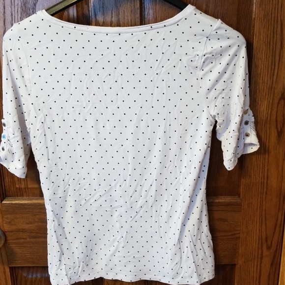 White House Black Market polka dot shirt - Picture 2 of 2